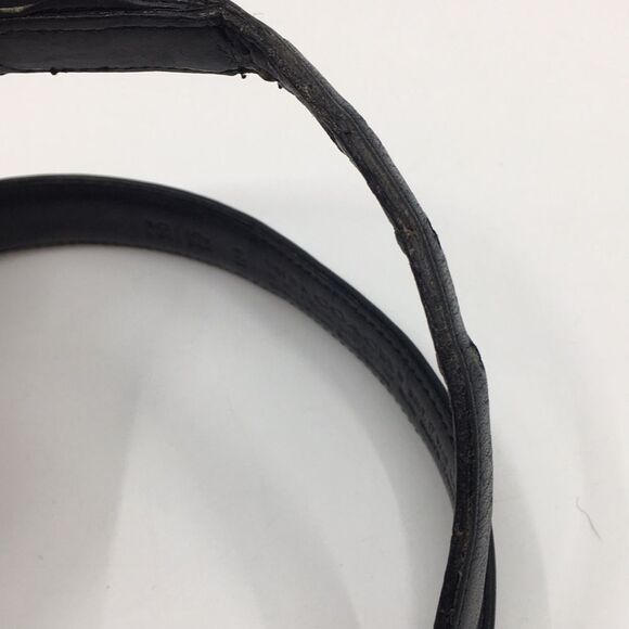 Vintage COACH Black Leather Belt with Brass Buckle made in NYC plant. main image 5